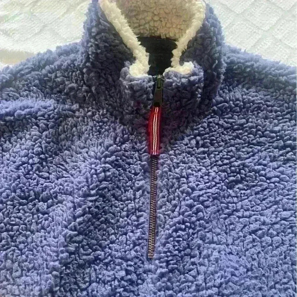 Southern Marsh 1/4 Zip Purple Sherpa Pullover Jacket Size Medium Excellent - Picture 2 of 8